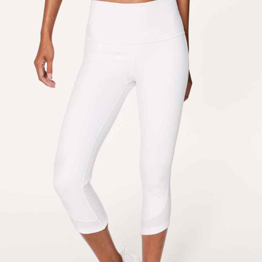 Lululemon Lululemon Ready Set Go Crop (21") white size 10